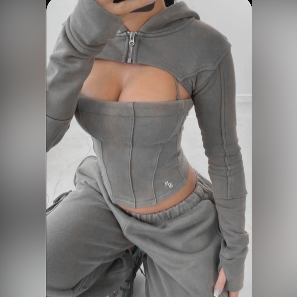 Hidden cult shrug hoodie